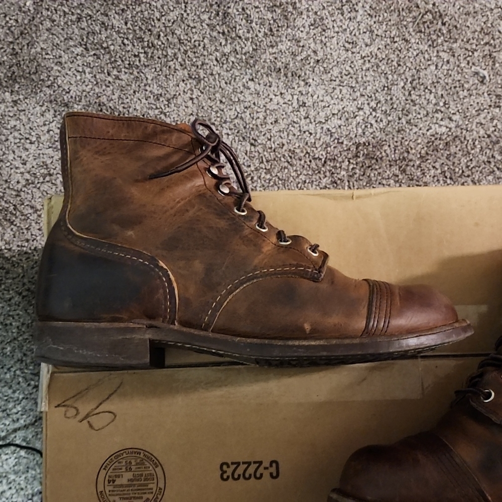 Red Wing Shoes Brown Leather Boots - Picture 11 of 14